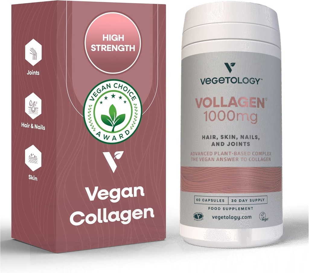 Το Vollagen Plant Based Complex – Plant Based Protein Alternative to Collagen – Amazing Hair Skin Nails Supplement – Παραδίδει ένα Complex Amino Acids (1000 mg - 60 Tablets)