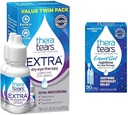 TheraTears Extra Dry Eye Therapy Lubricating Eye Drops for Dry Eyes, 0. 5 fl oz Bottle, 2 Count(Pack of 1) & Liquid Gel Nighttime Lubricating Eye Drops for Dry Eyes, Single-Use Vials, 30 Count