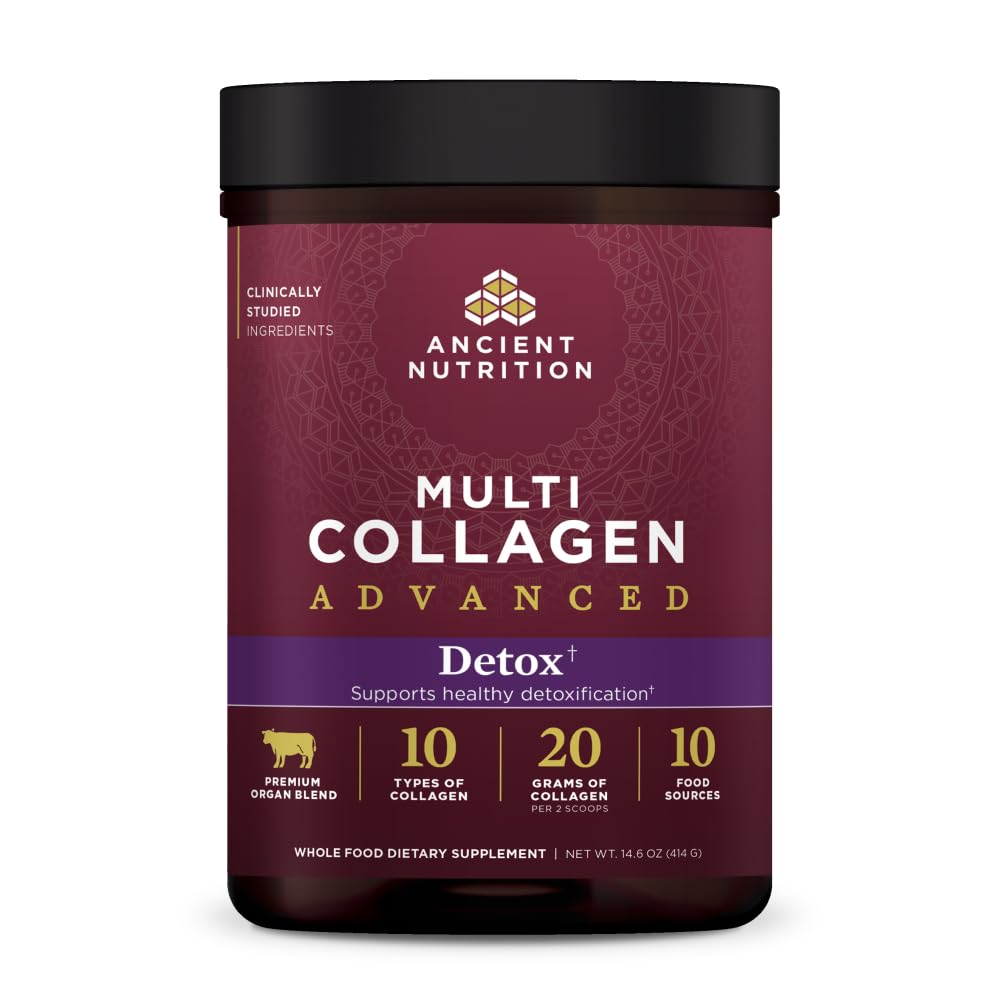 Αρχαία διατροφή Advanced Multi Collagen Protein Powder Cleanse & Detox, Unflavored, 36 υπηρεσίες