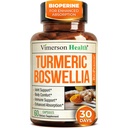 Boswellia Serrata Turmeric Supplement για την κοινή υποστήριξη και την ισορροπία φλεγμονών – Turmeric Boswellia συμπλήρωμα με εκχύλισμα τζίντζερ & μαύρου πιπεριού για ενισχυμένη απορρόφηση – Μη ΓΤΟ - 60 κάψουλες