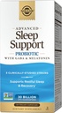 Solgar Advanced Sleep Support Probiotic with GABA & Melatonin, 30 Vegan Capsules - 30 Billion CFU - 5 Clinically-Studied Strains - Support for Restful Sleep & Recovery - Non-GMO & Vegan, 30 Servings