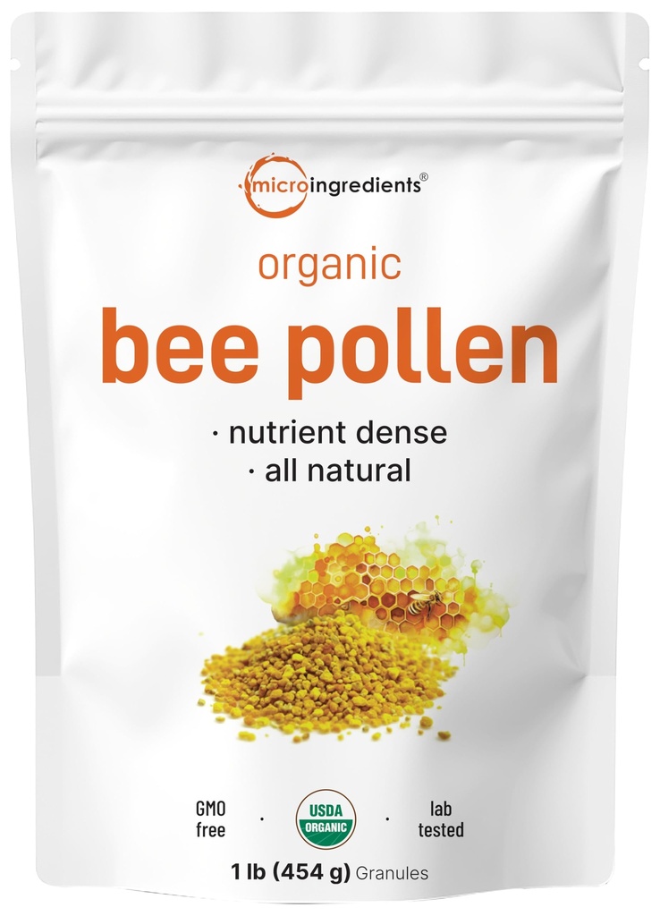 Micro Ingredients Organic Bee Pollen Granules, 1 lb 
