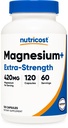 Nutricost Magnesium+ Extra Strength 420mg, 120 Κάψουλες - 60 Μερίδες. Οξείδιο του μαγνησίου και γλυκινικό - μη ΓΤΟ, Χωρίς γλουτένη, Φιλικά προς τους χορτοφάγους