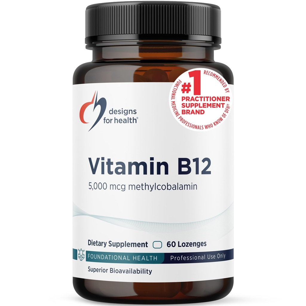 Σχέδια για την υγεία Βιταμίνη Β12 Lozenges - B12 Βιταμίνες 5000 mcg Μεθυλοκοβαλαμίνη - Βιταμίνη Β12 Συμπληρώματα - Vegan + Non GMO, Φυσικό άρωμα μούρου (60 Γρήγορη διάλυση Lozenges)