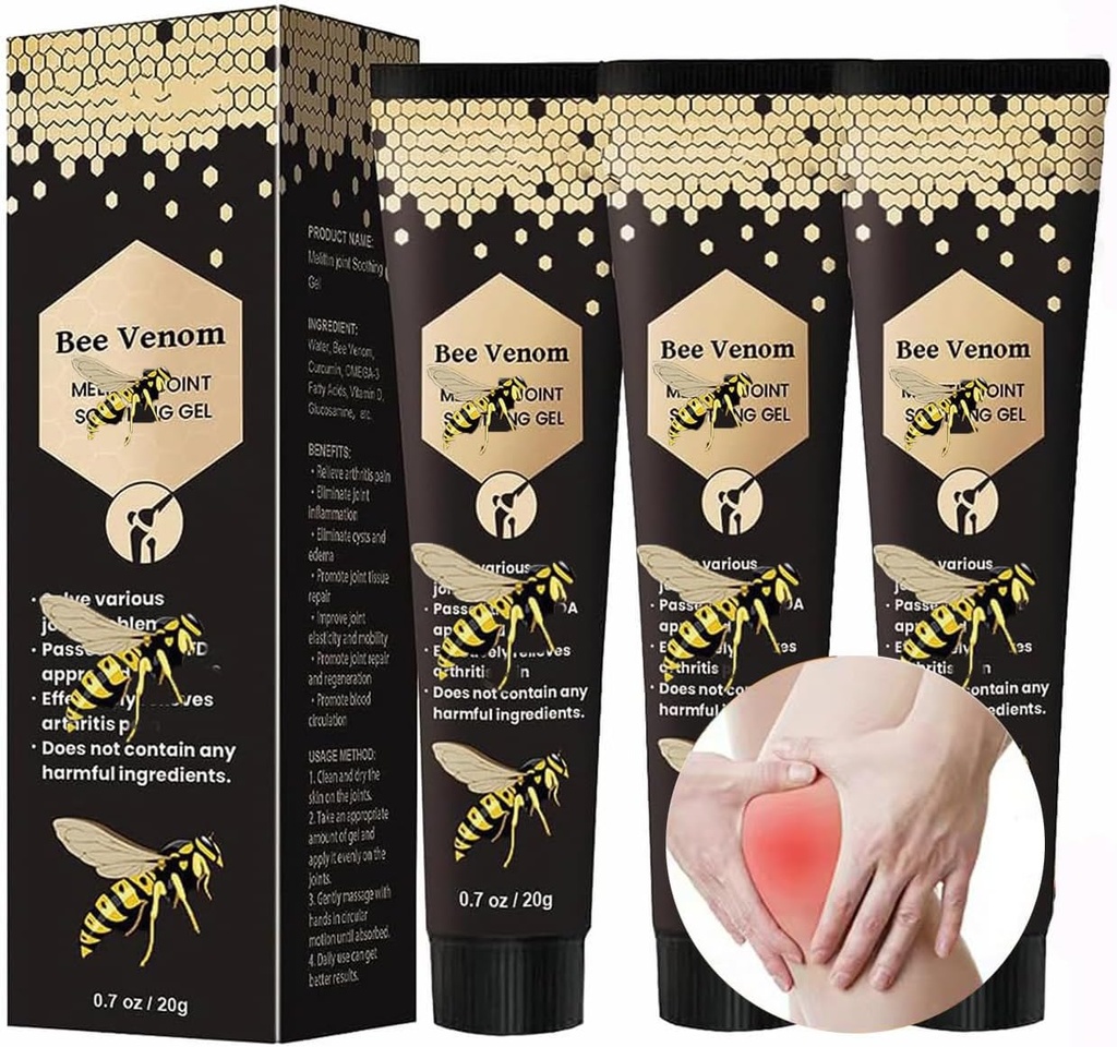Bee Venom Relief Cream, Κοινή & Μυϊκή Καταπραϋντική Bee Venom Cream, Newzealand Bee Venom Gel (B)