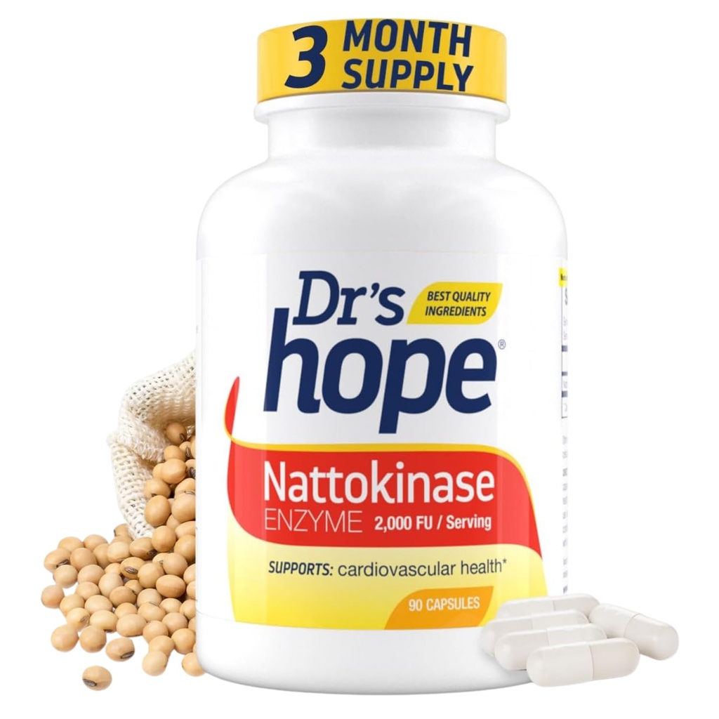 Nattokinase 2000 FU - Nattokinase συμπλήρωμα υποστηρίζει καρδιοαγγειακή υγεία και υγιή κυκλοφορία του αίματος - μη-GMO, Γλουτένη-ελεύθερο, 90 κάψουλες λαχανικά, Κατασκευασμένο στις ΗΠΑ
