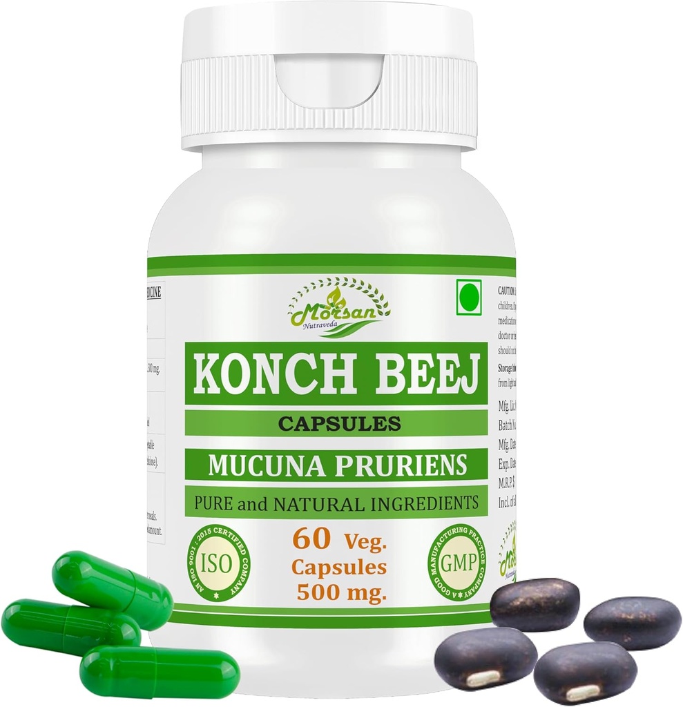 KAUCH MUCUNA PRURIENS Konch Beej, Kaps κάψουλες εκχυλίσματος Kaps 