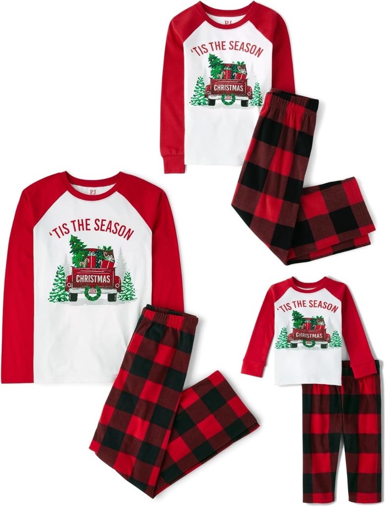 The Children's Place Baby and Family Matching Fleece Holiday Pajama Set