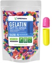 XPRS Nutra Size 5 Empty Capsules - 500 Count Very Small Empty Gelatin Capsules - Pills DIY Capsule Filling - Fillable Pill Gel Caps for Do-It-Yourself Vitamin Supplements (Multi Color)