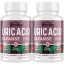 Καθαρισμός ουρικού οξέος & Detox με ταρτάρ Cherry, Celery Seed Uric Acid Supplement – Uric Acid Levels, Joint, Kidney and Sleep – 90 Veggie Caps(2 Bottle)