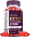 Justified Laboratories Proton Protein Keto ACV Gummies Extreme 2000MG Proton Keto Gummies Apple Cider Vinegar Formed with Romegranate Beet Buice Powder B12 Vegan Non GMO 60 Gummys