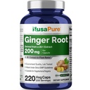 NusaPure Ginger Ρίζα Κάψουλες 20:1 Εκχύλισμα, 200 mg Ισοδύναμο με 4.000 mg ανά Veggie Caps 