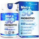 Προβιοτικά για τους άνδρες, Advanced 50+ Mens Probiotic, Comprehensive Gut & Energy Support with 850 Billion CFU, 1800mg Prebiotics Fiber – Tailored Wellness mens probiotics for bully health over 50, 90 Capsule