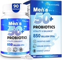 Προβιοτικά για τους άνδρες, Advanced 50+ Mens Probiotic, Comprehensive Gut & Energy Support with 850 Billion CFU, 1800mg Prebiotics Fiber – Tailored Wellness mens probiotics for bully health over 50, 90 Capsule