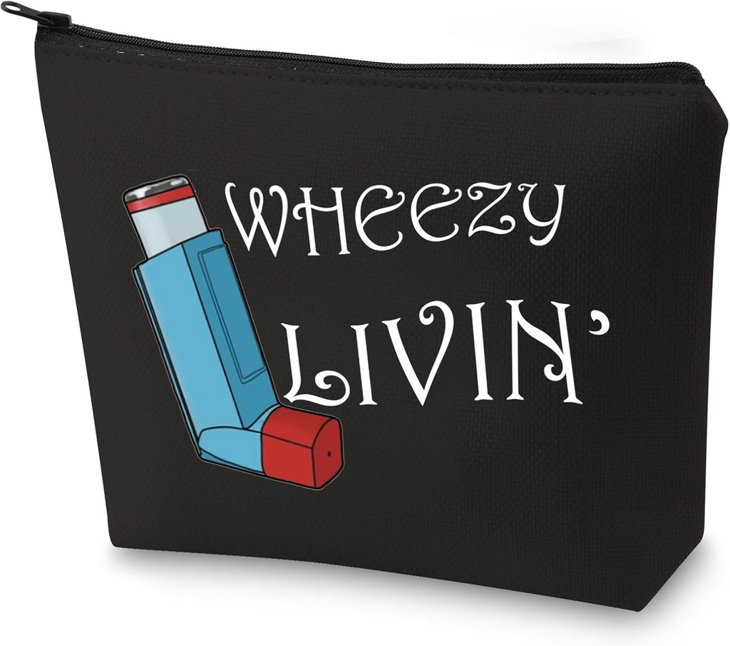 G2TUP Αναπνευστικό Δώρο Asthma Inhaler Medicine Bag Wheezy Livin’ Inhaler Pouch (Wheezy Livin)