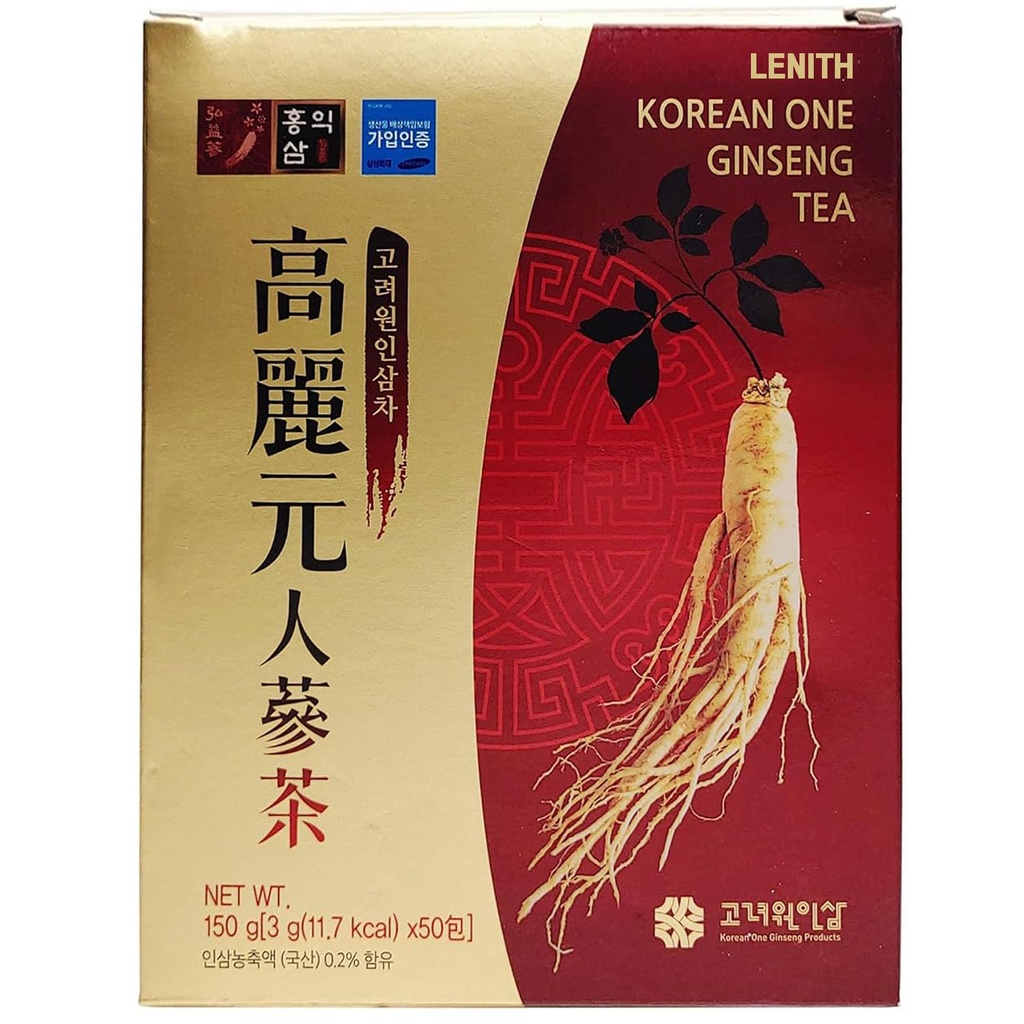 LENITH Κορεάτικο Panax Ginseng Roots Extract Κόκκοι Τσάι 50T 150g (3g X 50 σακούλες)