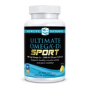 Nordic Naturals Ultimate Omega-D3 Sport, Lemon - 60 Soft Gels - 1480 mg Omega-3 + 1000 IU Vitamin D3 - NSF Certified - Supports Muscle, Bones, Focus & Endurance - 30 Servings