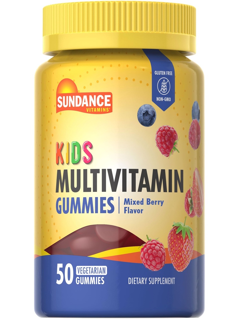 Sundance Kids Multivitamin Gummies με Βιταμίνες D3, C, B12, και ψευδάργυρος 50 Count 