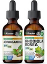 BIO KRAUTER Ashwagandha Tincture 2 Fl. Oz. & Rhodiola Rosea Tincture 2 Fl. Oz.