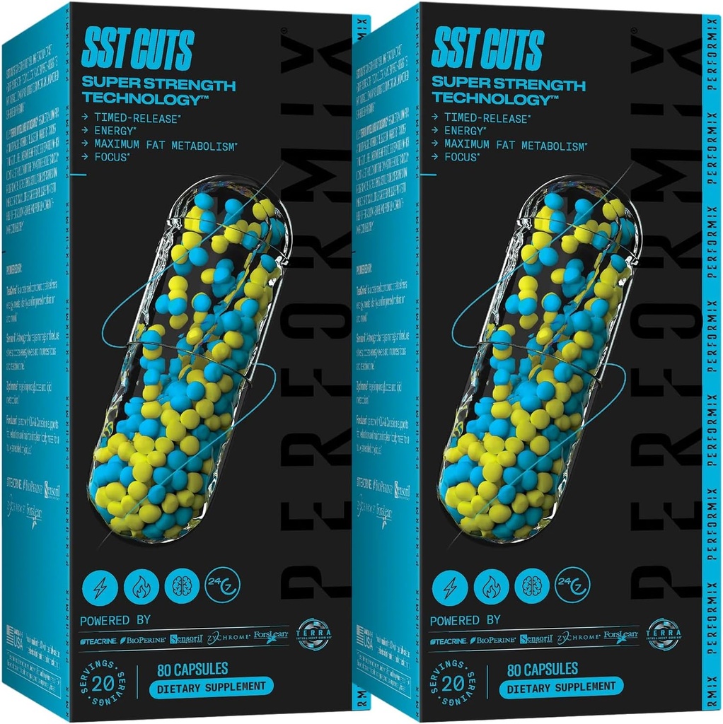 PERFORMIX - SST περικοπές - Θερμογόνο με CLA - Ενέργεια, εστίαση & διάθεση - Υποστήριξη Μεταβολισμού - Έλεγχος πείνας - Nootropic - Προ προπόνηση - Άνδρες & γυναίκες - 160 Υπηρεσίες - 2 Πακέτο