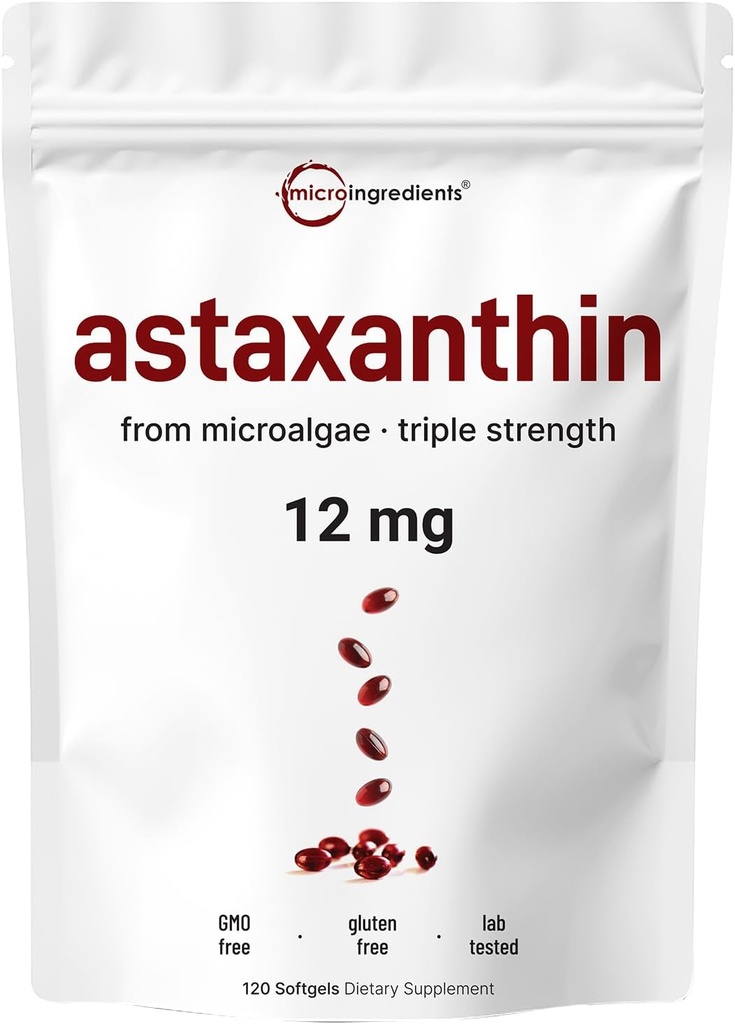 Ασταξανθίνη 12mg, 120 Softgels, 4 Μήνες προσφοράς 