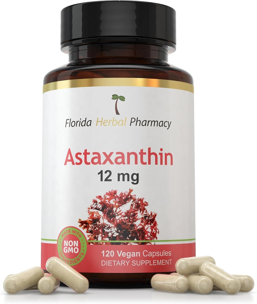 Florida Herbal Pharmacy, Ασταξανθίνη 12 mg Καψάκια (120 Κάψουλες)