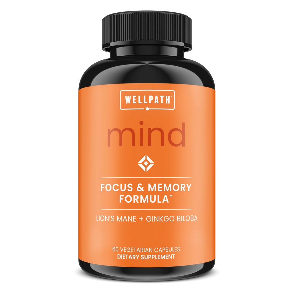 WellPath Mind Brain συμπλήρωμα για τη μνήμη και την εστίαση με Mane του Λέοντος 