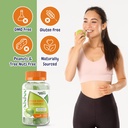 Sour Apple Γεύση Βιταμίνη C Gummies Mega Dose - 1050 mg Βιταμίνη C - Ενισχύει το ανοσοποιητικό σύστημα και υποστηρίζει την υγεία της καρδιάς - Μεγάλη γεύση και εύκολο να καταπιούν (2 Pack)