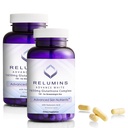Relumins 1650mg L-Glutathione Complex with Hyaluronic, Alpha Lipoic, Rose HIPS, Vitamin E & Riboflavin, Summer Glow Wellness – Your Radiant Skin Starts Here, Made in USA – 90 Caps x 2 Bots