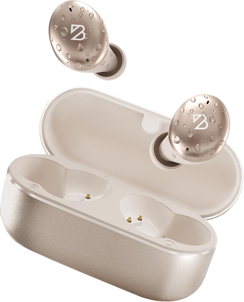 Back Bay Audio Tempo 30 Ασύρματα ακουστικά για μικρά αυτιά - Award-Winning Sound, Sweatproof Bluetooth Earbuds, Άνετα ακουστικά για γυναίκες, Χρυσά ακουστικά Μικρά ακουστικά, Μακρά ακουστικά μπαταρίας
