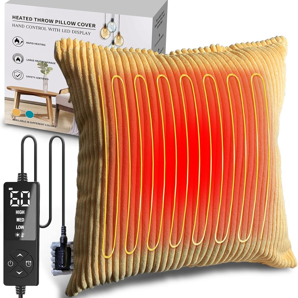 Πλάστρα Θερμαινόμενο Μαξιλάρι Κάλυμμα 18x18 (No Pillow Institution), Εμμηνορροϊκό Πακέτο Θέρμανσης για Ανάγλυφο Οσφυϊκού Πόνος, Περιόδου Θερμαντικά Πακέτα για Καταιγίδες