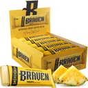Braven Bar Pineapple Energy Bars (1,59 oz, πακέτο των 20) – Ενεργειακά Chews με 5g Πρωτεΐνη – On-the-Go Ενεργειακά Σνακ για τρέξιμο, Πεζοπορία, και Αθλητισμός - Χωρίς γλουτένη Snacks για Παρατεταμένη Ενέργεια Boost