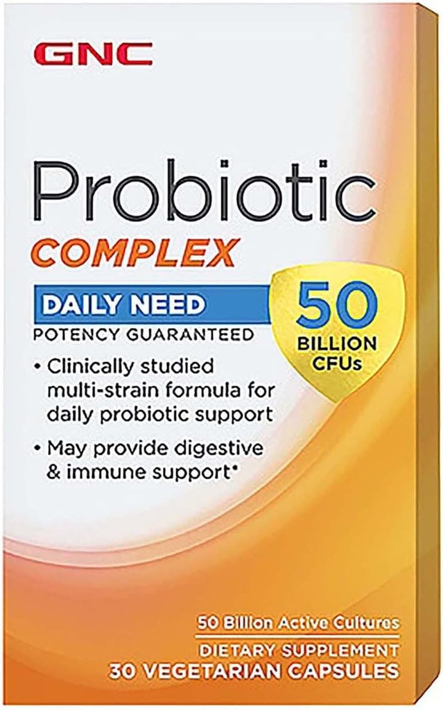 GNC Probiotic Complex Καθημερινή ανάγκη με 50 δισεκατομμύρια CFUs 