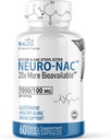Neuro NAC Supplement N-Acetyl Cysteine Ethyl Ester - 20x More Bioavailable Than NAC 600 mg - Boost Glutathione 10x More Than Liposomal Glutathione - N Acetyl Cysteine Ethyl Ester - NACET (60 Capsules)
