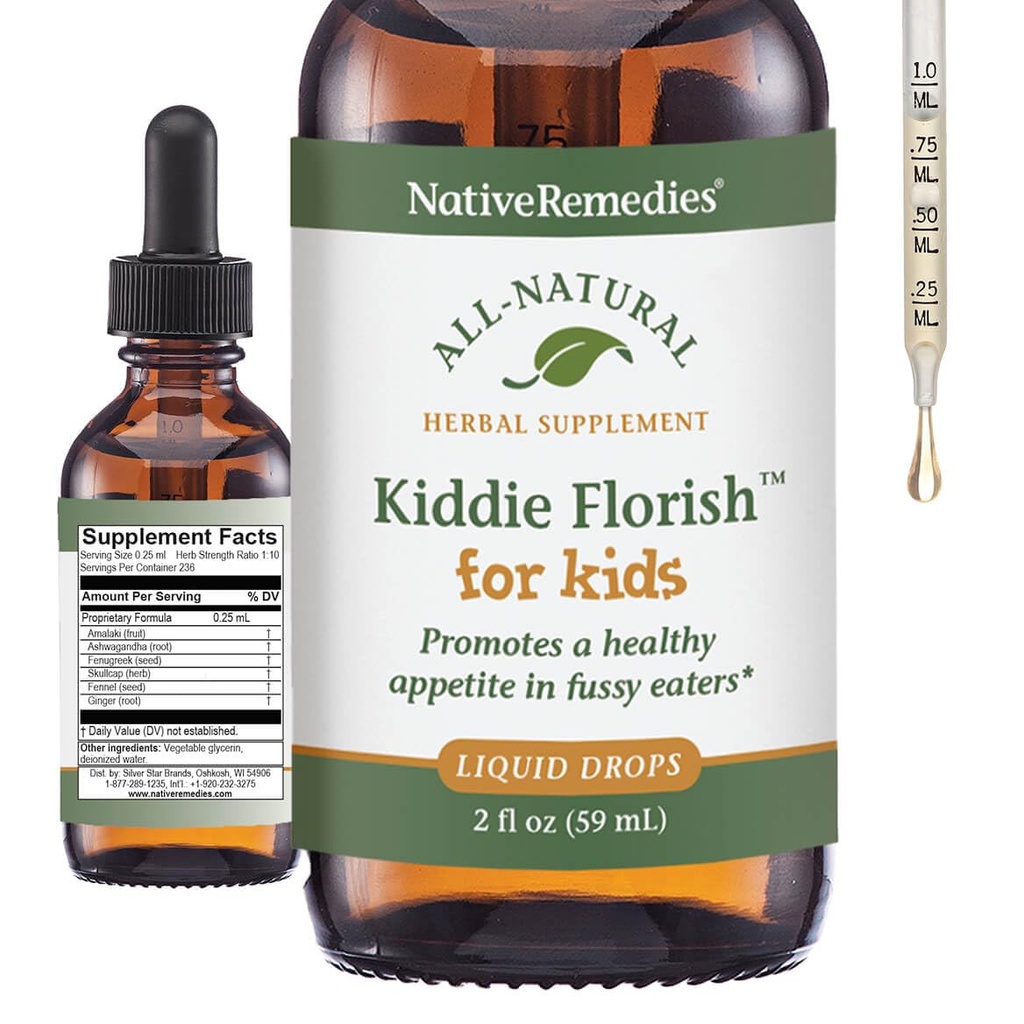 Native Remedies Kiddie Florish - Όλα τα φυσικά συμπλήρωμα βότανα προωθεί μια υγιή όρεξη σε Picky Eaters - 59 mL
