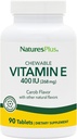NaturesPlus Vitamin E Chewable - 400 eu, 90 Vegetarian Tablets - Φυσικό Χαρούπι Γεύση - Υγιεινή Καρδιαγγειακή Λειτουργία, Ελεύθερη Ραδιαστική Άμυνα & Συνολική Ευεξία - Χωρίς Γλουτένη - 90 Υπηρεσίες