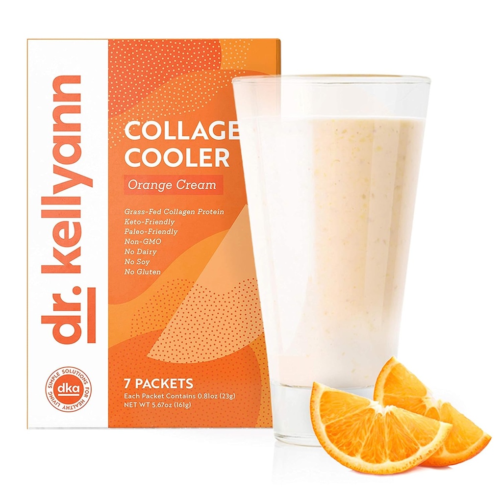 Dr. Kellyann Orange Cream Keto Shake Packets (7 μερίδες) – 15g πρωτεΐνη, χόρτο-Fed Collagen, Keto & Παλαιό-Φιλικά, 1 συσκευασία