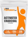 BulkSupplements.com Ενεργοποιημένη σκόνη καρβουνιού - από καρύδι, για λεύκανση δοντιών - Vegan & Gluten Free, 1,2g ανά υπηρεσία, 250g (8,8 oz) (πακέτο του 1)