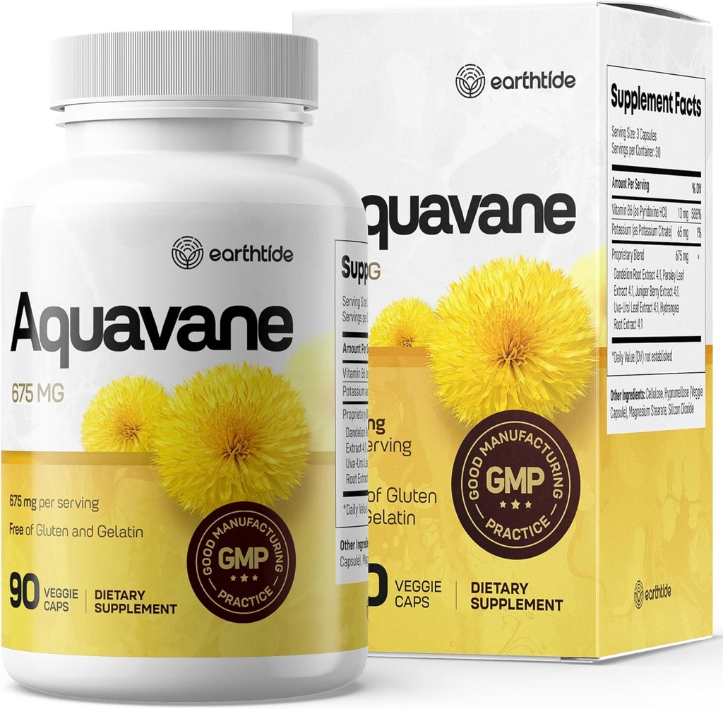 Aquavane Natural Diuretic Relief for Swollen Feet, Ankles, & Legs - Ποτά Herbal Water Hills for Water Reservation, Swell No More with Ισχυρά Εκχυλίσματα, Ιδανικά για τη Μείωση Πόδι & Πόδι Οίδημα