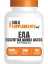 BulkSupplements.com Essential Amino Acids Κάψουλες - κάψουλες ΟΑΑ, Essential Amino Acids Supplement, EAAs Amino Acids - EAA Συμπληρώματα, 2 κάψουλες ανά υπηρεσία, 180-Day Supply, 360 Κάψουλες