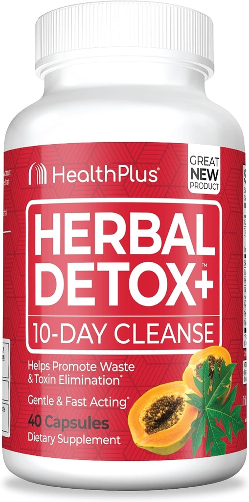 Health Plus Herbal Detox+ (10-Day Cleanse) 40 κάψουλες, 20 υπηρεσίες