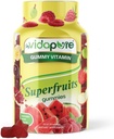 MYVIDAPURE Καταπληκτικά Superfruits Star Gummies Βιταμίνες A,C,E, Ψευδάργυρος, Acai Berry, Acerola, Goji, Beet Root, Φράουλα, Gooseberry. Καρπούζι με μούρα. Μη ΓΤΟ, Χωρίς γλουτένη, Vegan 60 Gummies