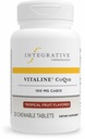 Ολοκληρωτικά Θεραπευτικά Vitaline CoQ10 100 mg - Συμπλήρωμα Υποστήριξης για την Υγεία του εγκεφάλου για Ενήλικες* - Υποστηρίζει την Υγεία της Καρδιάς* - Χωρίς γαλακτοκομικά - Τροπικά Φρούτα Γεύσης, 30 Μασώμενα Δισκία (30 Σερβιέτες)