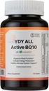 YDY All Active BQ10 - CoQ10 100mg, Vitamin B Complex (B1, B2, B3, B6, B7, B9, B12, Pantethine) - Υποστηρίζει την υγεία της καρδιάς, Κυτταρική Ενέργεια - 60 δισκία