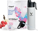 Vitapod Hydra+ Cotton Candy Enhanced Water Enhancer Pods Starter Bundle, Water Flavoring, Sugar Free, Vitamin C, Vitamin D, Zinc, 30 Pods, 22 oz Ανοξείδωτο μπουκάλι νερού, Λευκό