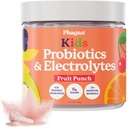 Kids Electrolyte + Probiotic Powder - Dual-Action Hydration & Immune Support with Zinc - Zero Sugar, Plant-Based Formula for Toddlers & Active Children - Fruit Punch, 30 Servings