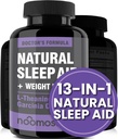 NooMost Natural Sleep Aid Συμπληρώματα με μαγνήσιο, L theanine & Garcinia 
