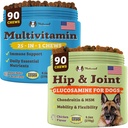 Natural Dog Company Dog Συμπληρώματα για Seniors & Active Dogs - Πολυβιταμίνες Chews & Hip & Joint Relief - Πλήρης Διατροφική Υποστήριξη για Κοινή Υγεία, Βιταμίνες για Σκύλους, Ενέργεια, & Ζωτικότητα