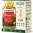 Spring Valley Omega-3 από Fish Oil 500 mg 120 Count, SoftGels, General & Heart Health Dietary Supplement Bundle με τον 45 διαβήτη του Luall Αποκωδικοποιημένο
