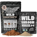 Cocotropic Organic Mushroom Cacao Mix (16oz) & Mane Powder του Λέοντος (4oz) Bundle for Focus and Brain Health